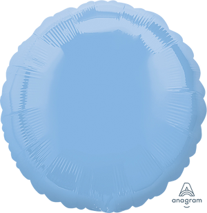GLOBO METALICO CIRCULO 18" SOLIDO AZUL CIELO METALICO