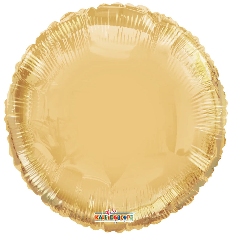 GLOBO METALICO REDONDO 18" SOLIDO ORO BLANCO METÁLICO