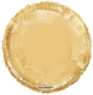 GLOBO METALICO REDONDO 18" SOLIDO ORO BLANCO METÁLICO