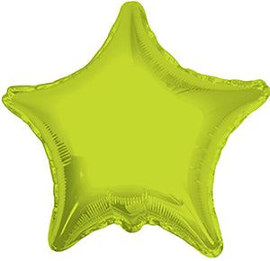 GLOBO METALICO ESTRELLA 22” SOLIDO VERDE LIMÓN