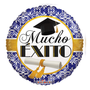 GLOBO METALICO 9" GRADUACION MUCHO EXITO
