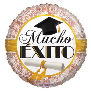GLOBO METALICO 9" GRADUACION MUCHO EXITO