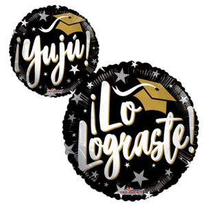 GLOBO METALICO 9" GRADUACION LO LOGRASTE! YUJU!