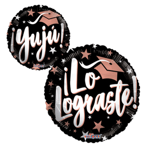 GLOBO METALICO 9" GRADUACION LO LOGRASTE! YUJU!