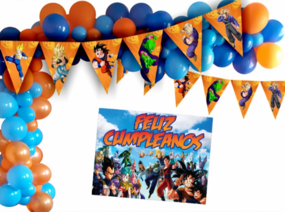 KIT DECORATIVO ESCENARIO PARA FOTOS ¡GOKU DRAGON BALL!