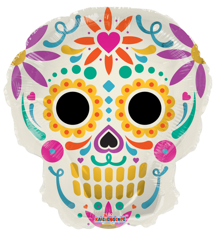 GLOBO METALICO 18" DIA DE MUERTOS CALAVERA