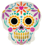 GLOBO METALICO 18" DIA DE MUERTOS CALAVERA