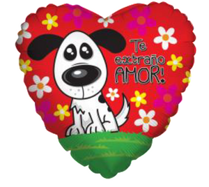 GLOBO METALICO 18" AMOR TE EXTRAÑO AMOR!