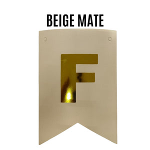 BANDERIN FELIZ CUMPLEAÑOS BEIGE MATE