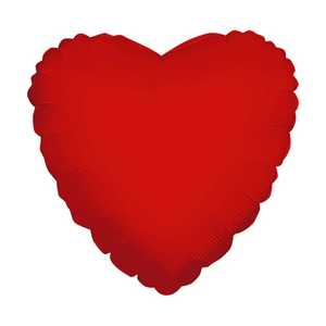 GLOBO METALICO LISO CORAZON ROJO 18" SOLIDO GLOSS COLOR
