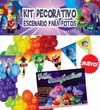KIT DECORATIVO ESCENARIO PARA FOTOS ¡INTENSAMENTE!