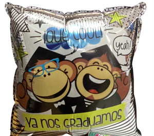 GLOBO METALICO 9" GRADUACION QUE COOL! YA NOS GRADUAMOS YEAH!
