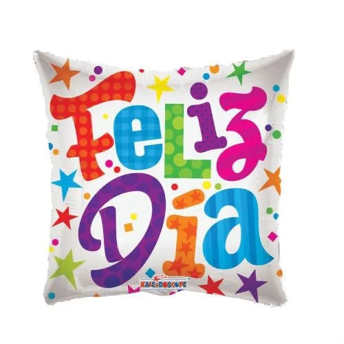 GLOBO METALICO 9"  CUMPLEAÑOS FELIZ DIA