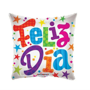 GLOBO METALICO 9"  CUMPLEAÑOS FELIZ DIA