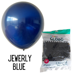GLOBO DE LATEX 18" JEWELRY BLUE O AZUL ZAFIRO