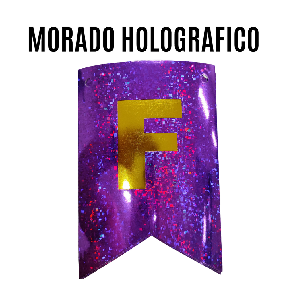 
            
                Cargar imagen en el visor de la galería, BANDERIN FELIZ CUMPLEAÑOS MORADO HOLOGRAMA
            
        