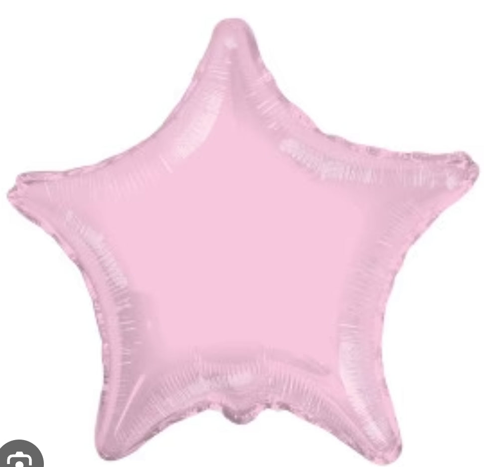 GLOBO METALICO ESTRELLA 22" ROSA PASTEL