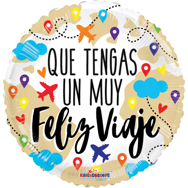 GLOBO 18" DESPEDIDA QUE TENGAS UN MUY FELIZ VIAJE