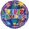 GLOBO METALICO 18" NAVIDAD FELIZ NAVIDAD