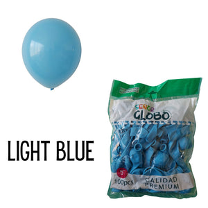 GLOBO DE LATEX 5" LIGHT BLUE O AZUL CLARO
