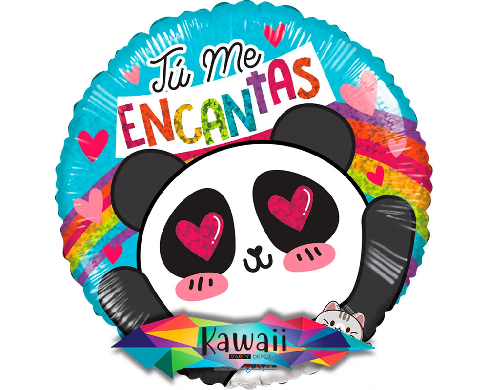 GLOBO METALICO 18" AMOR TU ME ENCANTAS OSO PANDA