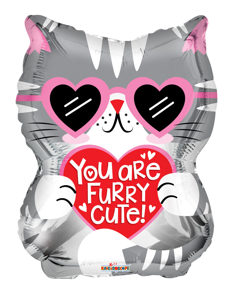 GLOBO METALICO 18" AMOR YOU ARE FURRY CUTE!