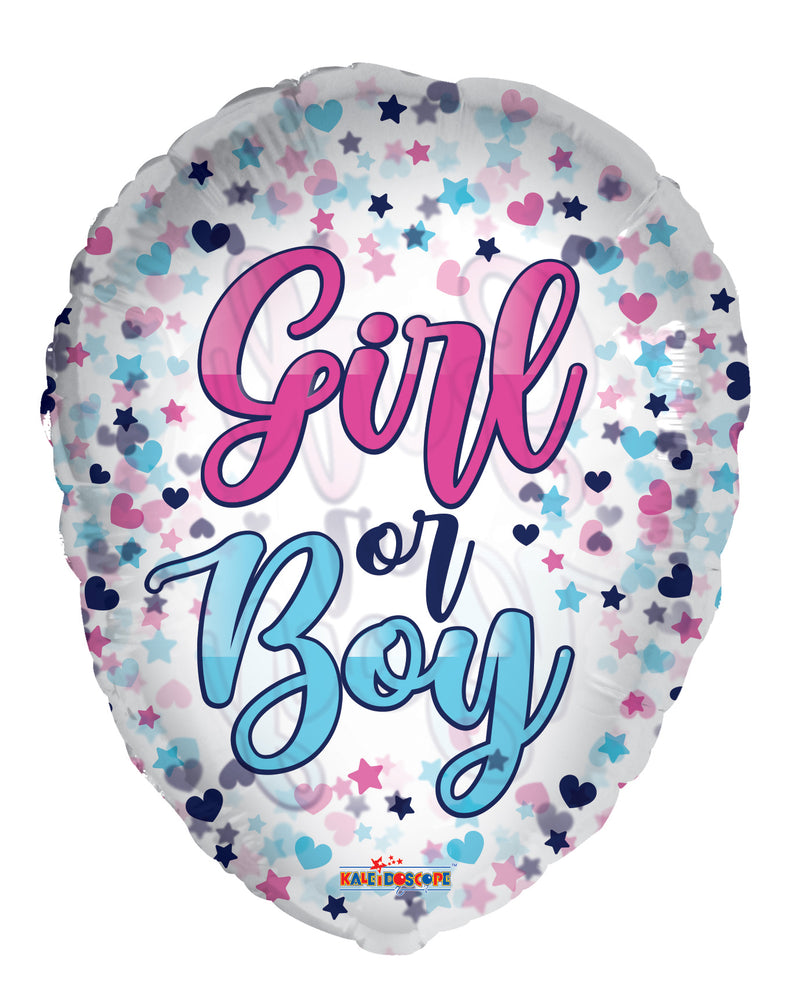 GLOBO METALICO 18" BEBE GIRL OR BOY GENDER REVEAL