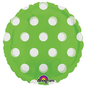 GLOBO METALICO 18" DECORATIVO POLKA DOT TRANSPARENTE