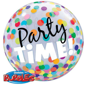 DECO BURBUJA DE LATEX 22" PARTY TIME