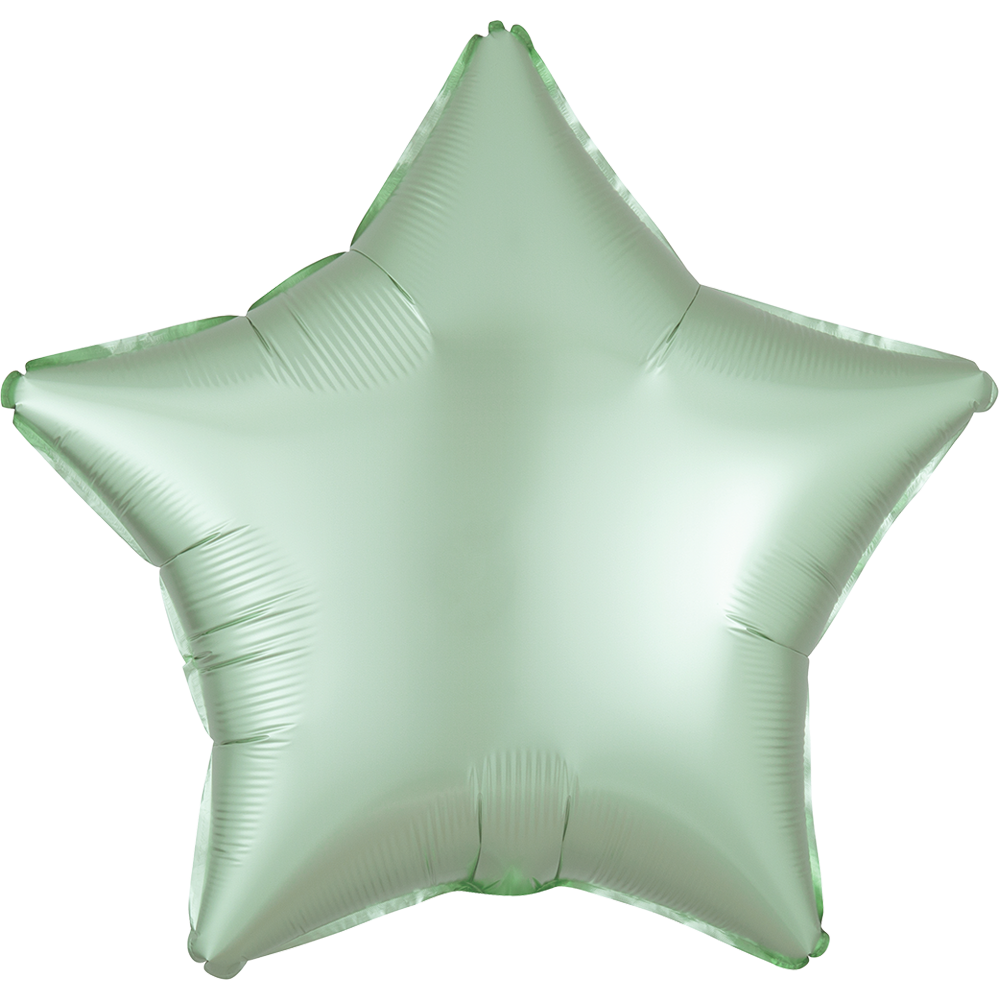 GLOBO METALICO ESTRELLA 18" SOLIDO MENTA SATIN