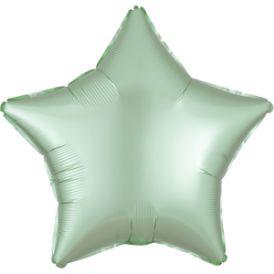 GLOBO METALICO ESTRELLA 18" SOLIDO MENTA SATIN