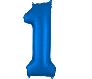 GLOBO METALICO 16" NUMERO 1 AZUL