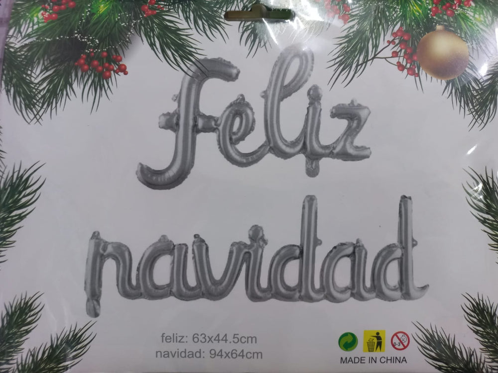 LETRERO FELIZ NAVIDAD CURSIVA