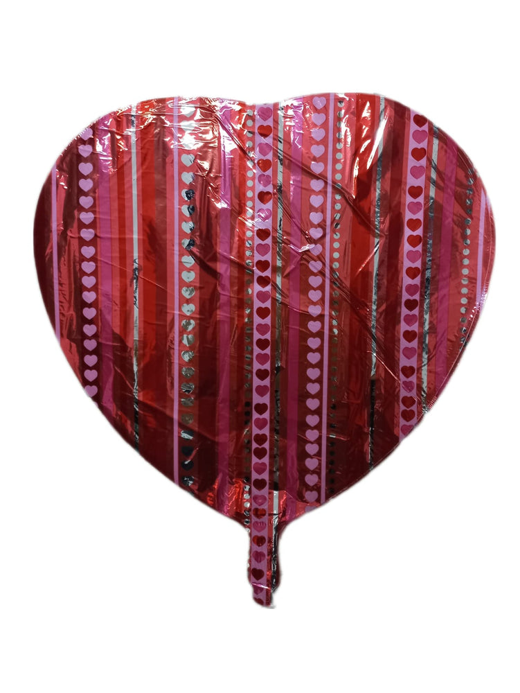 GLOBO METALICO CORAZÓN 18" DECORATIVO ROJO