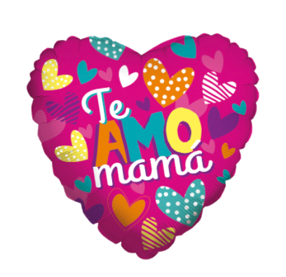 GLOBO METALICO 18 MAMÁ TE AMO MAMÁ