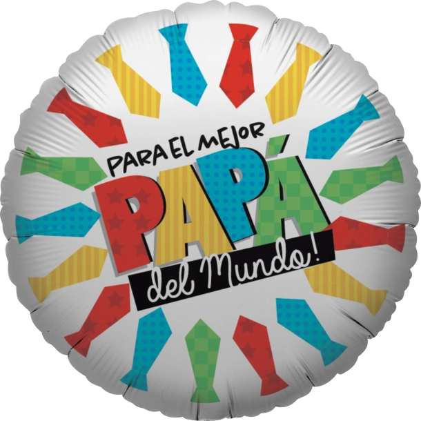 GLOBO METALICO 18" PAPÁ PAR AEL MEJOR PAPÁ DEL MUNDO