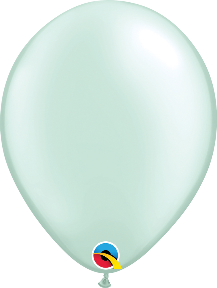 GLOBO DE LATEX 5" VERDE MENTA NACARADO PASTEL Ó PEARL MINT GREEN