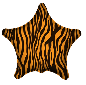 GLOBO METALICO 18" ESTRELLA DECORATIVO ANIMAL PRINT ZEBRA