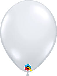 GLOBO DE LATEX 11" TRANSPARENTE Ó DIAMOND CLEAR