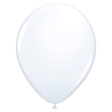 GLOBO DE LATEX 11" BLANCO Ó WHITE