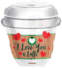 GLOBO METALICO 18" AMOR I LOVE YOU A LATTE