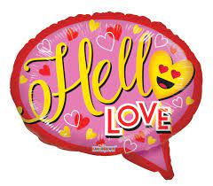 GLOBO METALICO 18" HELLO LOVE