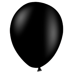 GLOBO DE LATEX 9" NEGRO